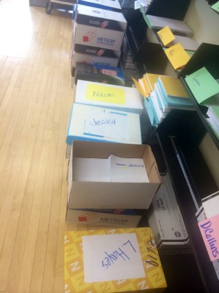 This is the copy room two weeks before school started.  Everyone is already getting their copies made! (PS: that Jessica is not me.  I'm not quite that on top of my game).